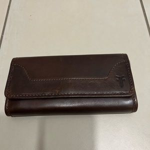 Frye Melissa Wallet Dark Brown.